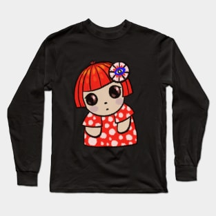 Yayoi Kusama Inpired Rag Doll Long Sleeve T-Shirt